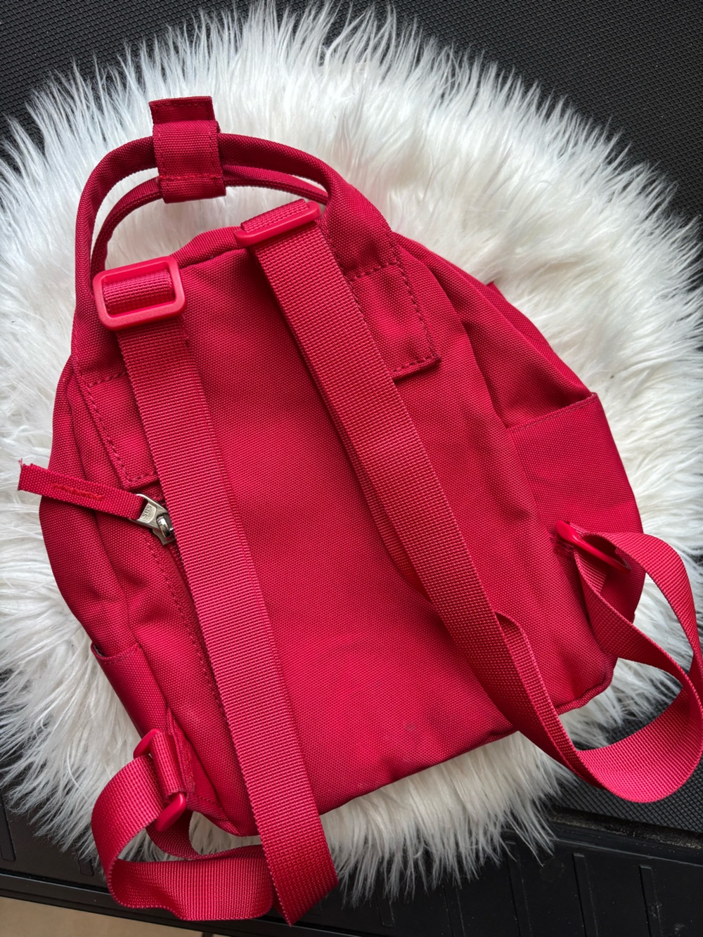 Compact Red Mini Backpack Purse - Women Bags - Picture 2 of 5